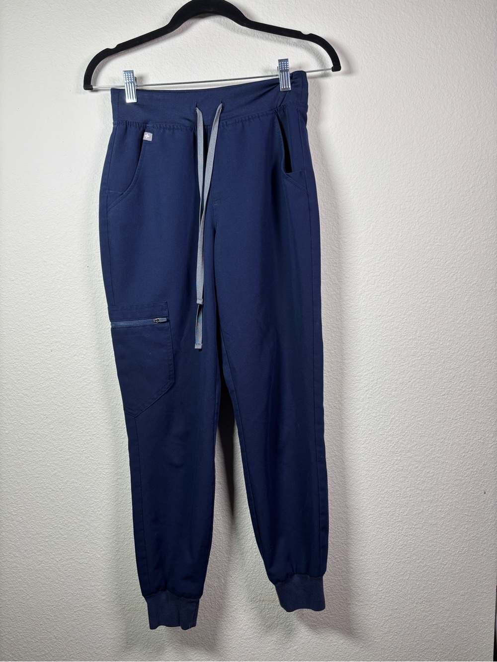 FIGS Navy Blue High Waisted Zamora Jogger Scrub Pants XS Petite